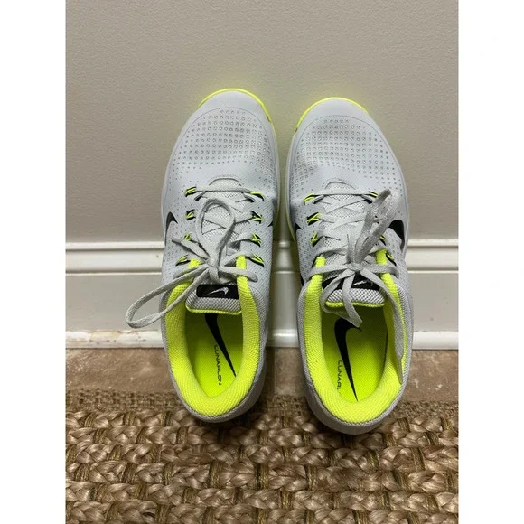 Nike Lunar Vapor Storm‎ Golf Shoes Men 11.5 Grey Neon Yellow Cleats Spikeless